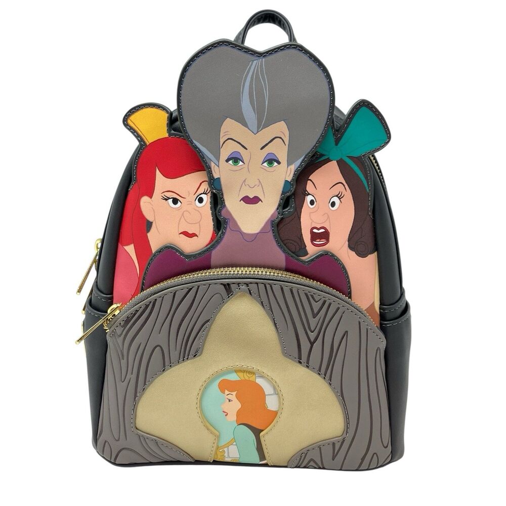 Disney Loungefly Mini Backpack Cinderella Evil Stepmother Stepsisters Villains
